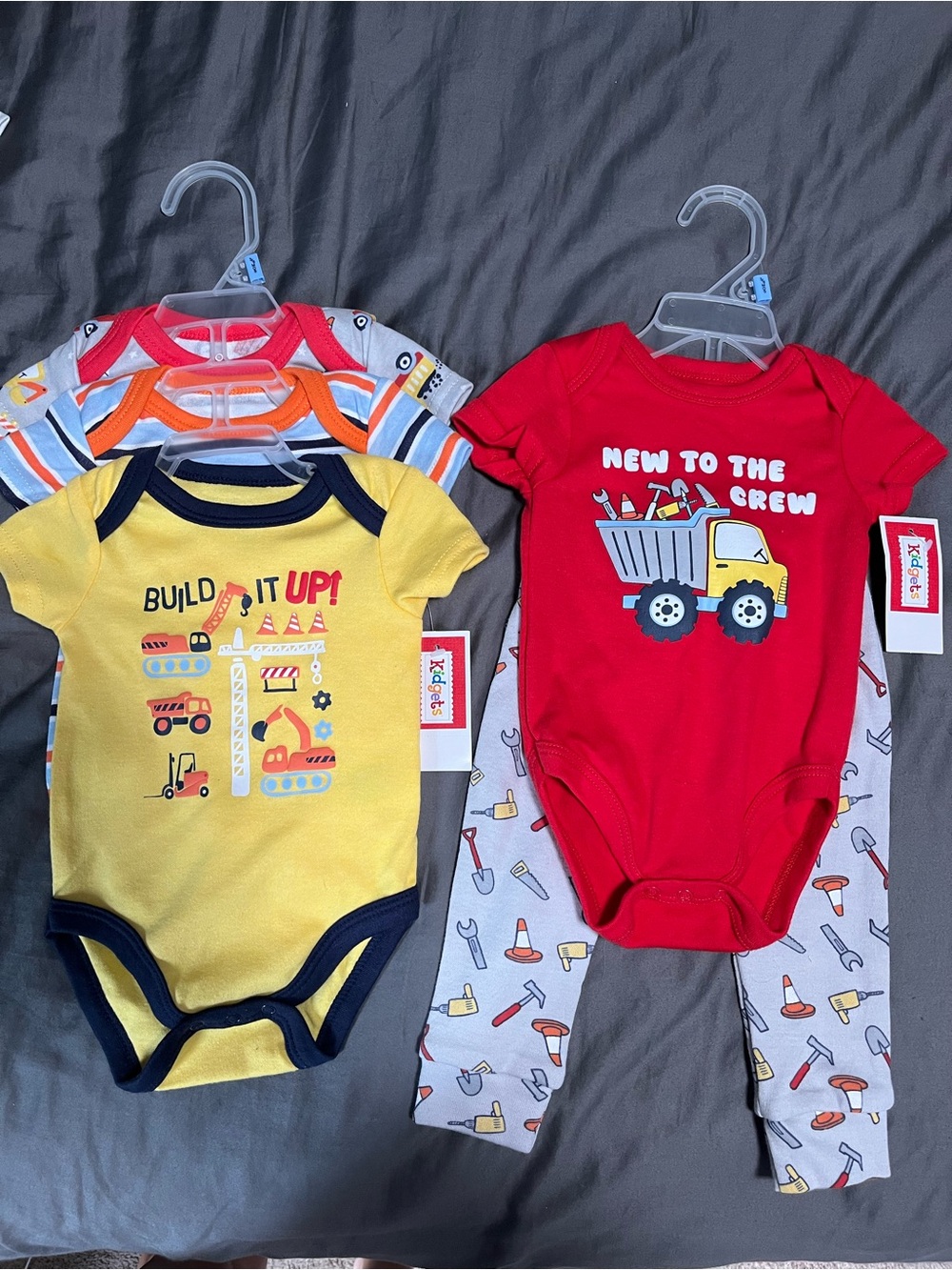 Baby Boy Construction Themed Onesies & Outfit